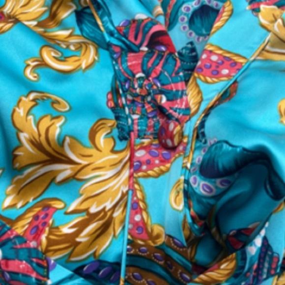 VINTAGE VICTORIA’S SECRET GOLD LABEL MERMAIDCORE CHEMISE SLIP DRESS & ROBE SZ M - Picture 7 of 9